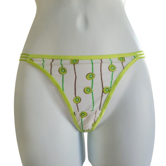 Rare Y2K JOLIE Intimates Women's Thong/G-String Novelty Print KIWI KAWAII Core - Picture 3 of 13